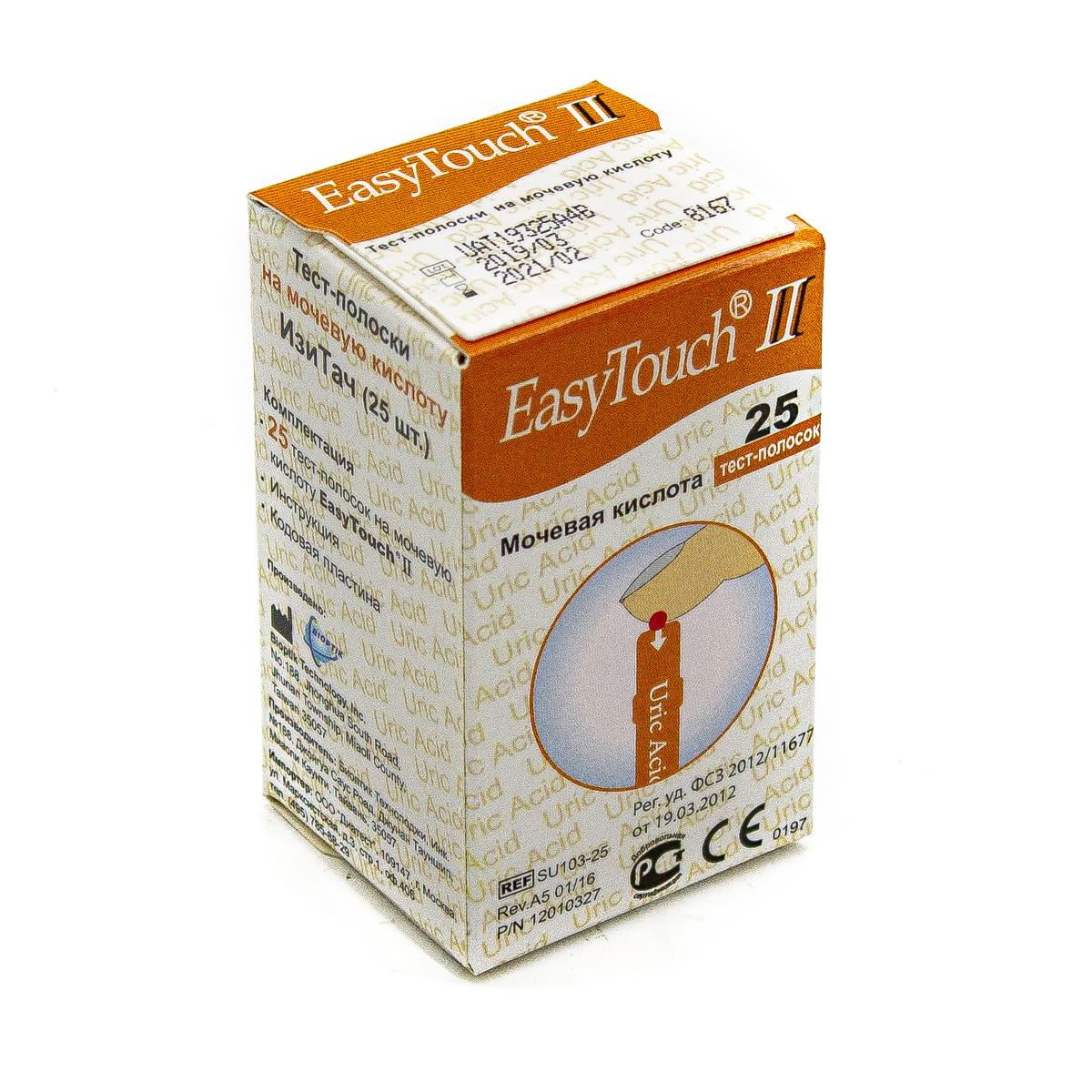 Тест-полоски на мочевую кислоту EasyTouch 25 шт. EasyTouch